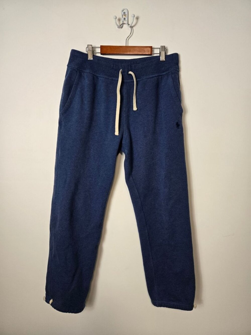 Polo Ralph Lauren Men's Size S Blue Fleece Straight Leg Drawstring Sweatpants
